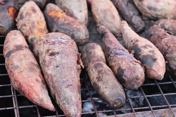 Süßkartoffelgrill Auf Herd Ist Lecker — Stockfoto