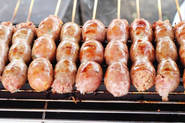 Grillwurst Asiatisch Lecker Beim Streetfood — Stockfoto