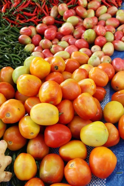 Tomates Frescos Para Cocinar Comida Callejera — Foto de Stock