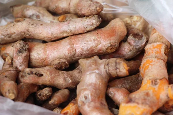 Frische Kurkuma Wurzel Ist Kraut Für Die Gesundheit — Stockfoto