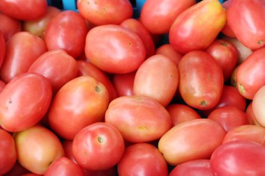 Sokak gıda yemek için taze domates