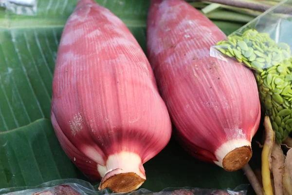 Banana Blossom Cooking Street Food — Stock Photo, Image