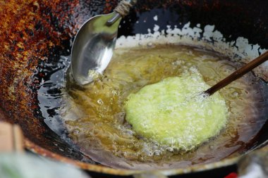 Derin kızarmış pirinç unu pandan lezzet, Tay gözleme