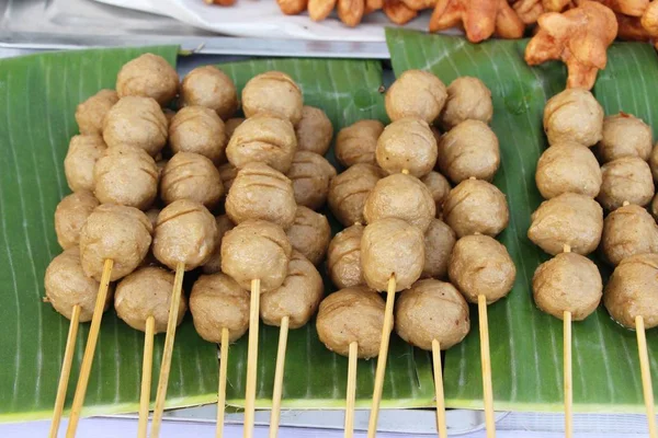 Polpette Fritte Delizioso Cibo Strada — Foto Stock