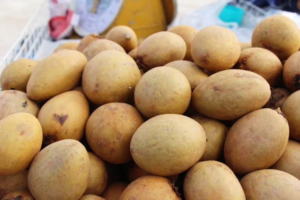 Fruta Sapodilla Delicioso Comida Calle — Foto de Stock