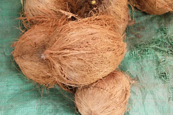 Kokos Owoce Jest Pyszne Ulicy Żywności — Zdjęcie stockowe