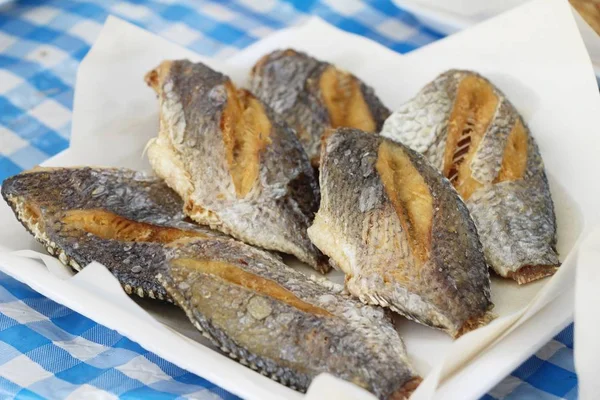 Gebakken Vis Lekker Straat Eten — Stockfoto