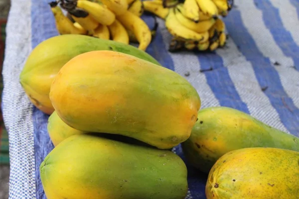 Rijpe Papaya Heerlijk Markt — Stockfoto