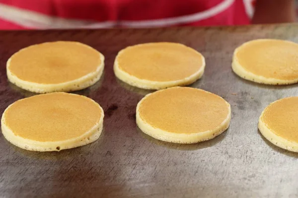 Pfannkuchen Machen Ist Lecker Beim Streetfood — Stockfoto