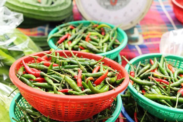 Chile Fresco Para Cocinar Comida Callejera — Foto de Stock