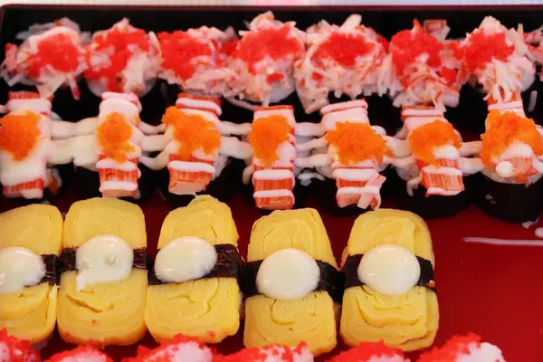 Smíšené Roll Sushi Set Lahodné Japonské Jídlo — Stock fotografie