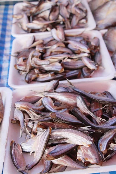 Peixe Seco Para Cozinhar Comida Rua — Fotografia de Stock