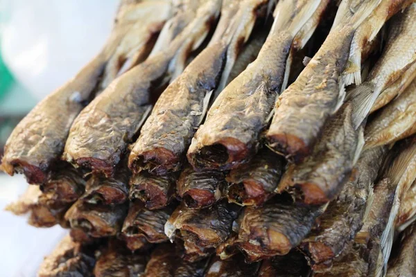 Trockenfisch Zum Kochen Beim Streetfood — Stockfoto