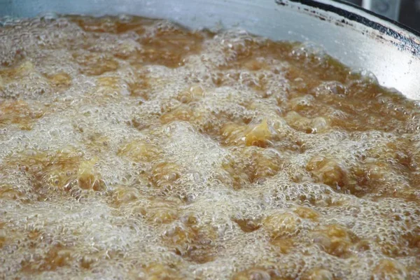 Poulet Frit Est Délicieux Dans Poêle — Photo