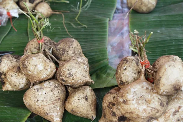 Cassava Veya Yam Fasulye Içinde Belgili Tanımlık Çarşı — Stok fotoğraf