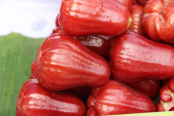 Rose Apple Sladké Ovoce Trhu — Stock fotografie