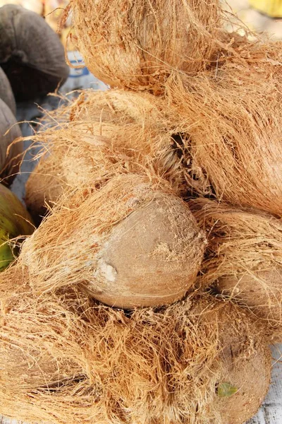 Fruta Coco Delicioso Comida Rua — Fotografia de Stock