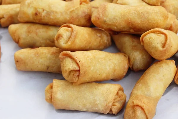 Fried Spring Rolls Traditional Appetizer Food — Stock Photo, Image