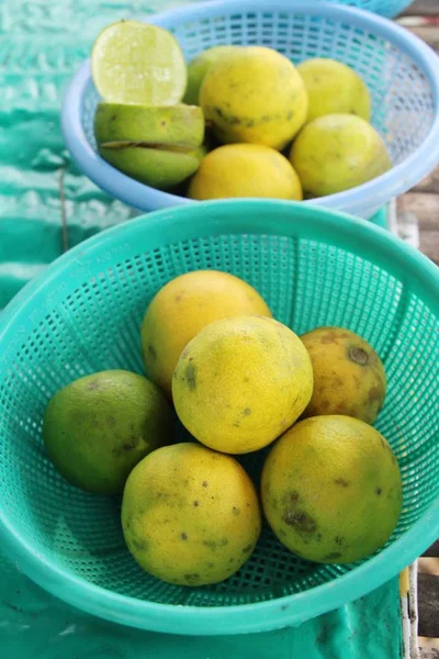 Limón Fresco Para Cocinar Calle — Foto de Stock