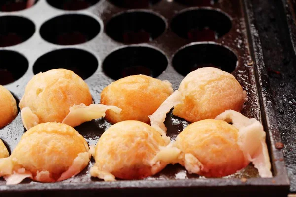 Takoyaki Adalah Makanan Jepang Yang Lezat Panci — Stok Foto