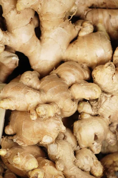 Ingwerwurzel Zum Kochen Auf Dem Markt — Stockfoto