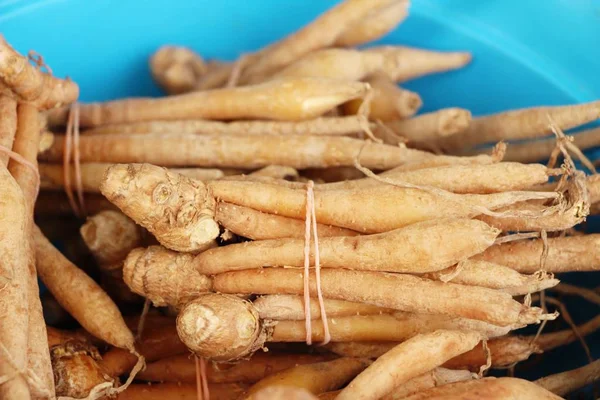 Ingwerwurzel Zum Kochen Auf Dem Markt — Stockfoto