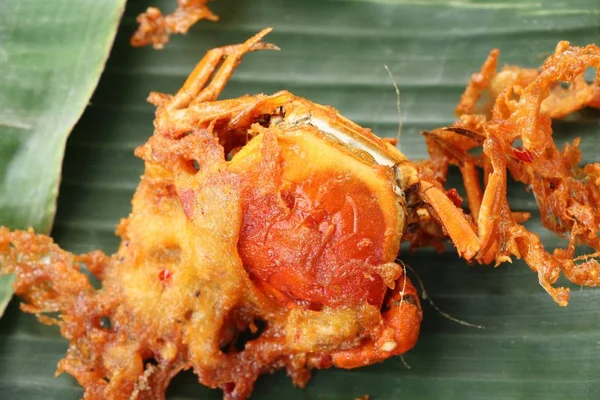 Cangrejo Frito Delicioso Comida Callejera — Foto de Stock