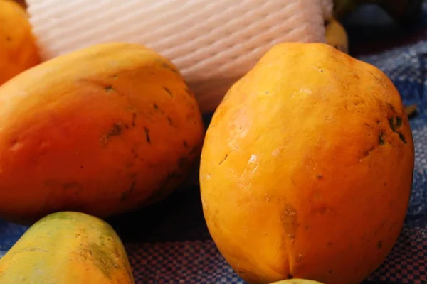 Papaya Madura Deliciosa Mercado — Foto de Stock