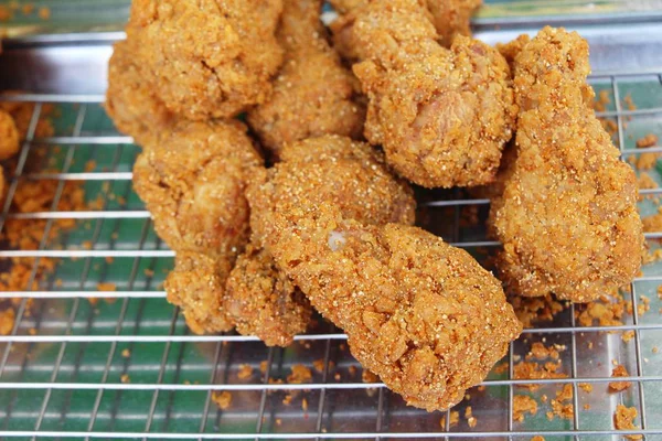 Gebratenes Huhn Ist Köstlich Streetfood — Stockfoto