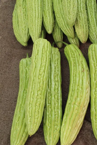 Bitter Meloen Kalebas Voor Het Koken Markt — Stockfoto