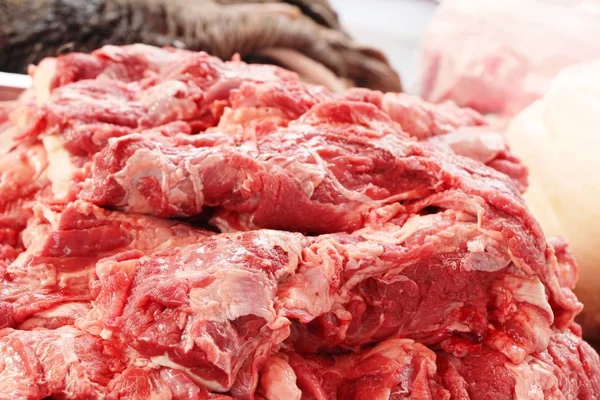 Carne Crua Para Cozinhar Mercado — Fotografia de Stock