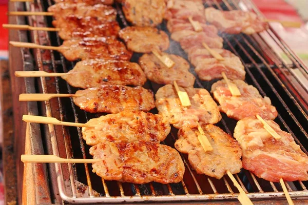 Porco Assado Delicioso Comida Rua — Fotografia de Stock