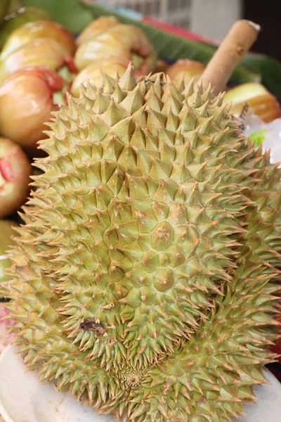 Frutta Durian Deliziosa Cibo Strada — Foto Stock