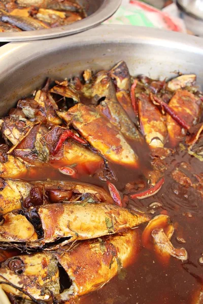 Boiled Mackerel Soup Street Food — Stock Photo, Image