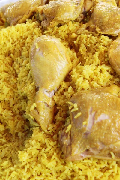 Ayam Biryani Dengan Nasi Makanan Jalanan — Stok Foto