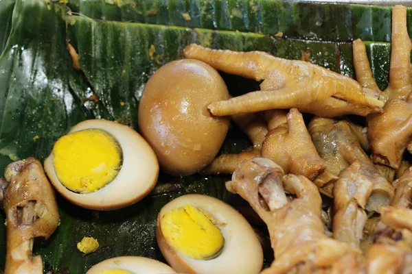 Gestoofde Kip Heerlijk Straat Eten — Stockfoto