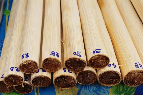 Glutinous Rice Coconut Milk Roasted Bamboo — Stock Photo, Image