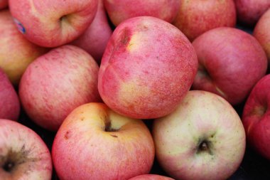 Elma meyve sokak gıda lezzetlidir