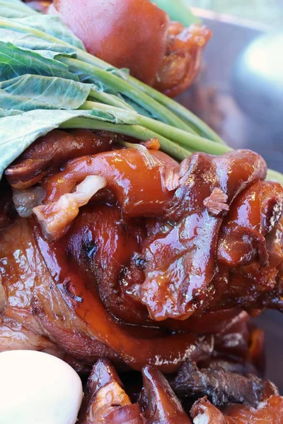 Stewed Pork Leg Delicious Street Food — Stock Photo, Image