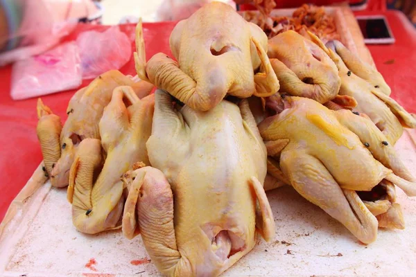 Świeży Kurczak Gotowania Rynku — Zdjęcie stockowe
