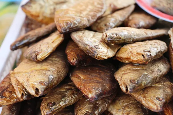 Peixe Seco Para Cozinhar Comida Rua — Fotografia de Stock