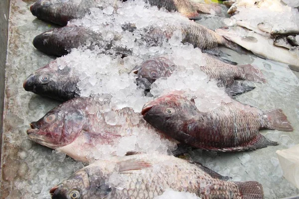 Свежая Рыба Приготовления Пищи Улице — стоковое фото