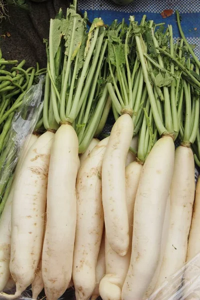 Fresh Radish Cooking Street Food — Stock Photo, Image