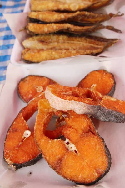 Fried Fish Tasty Street Food — Stock Photo, Image