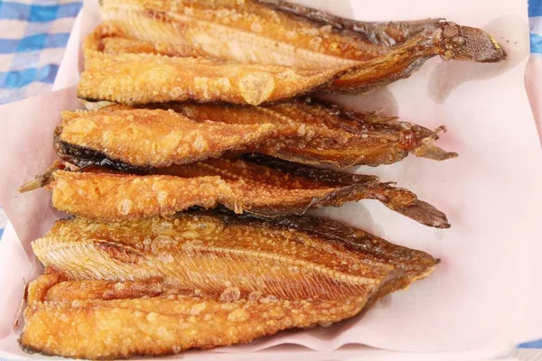 Pescado Frito Sabroso Comida Callejera — Foto de Stock