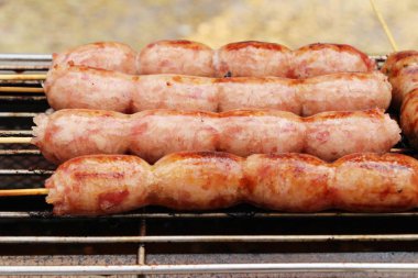 sosis Asya sokak gıda lezzetli ızgara