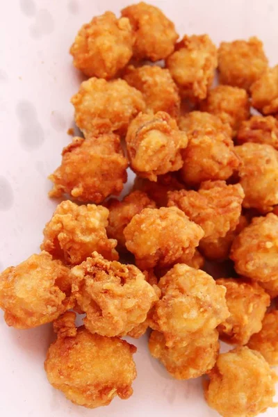 Nuggets Pollo Frito Con Salsa Delicioso —  Fotos de Stock