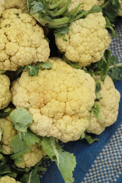 Frischer Blumenkohl zum Kochen beim Streetfood — Stockfoto