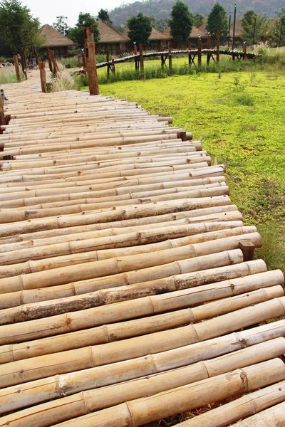 Ponte sobre um cannal no campo, Tailândia — Fotografia de Stock