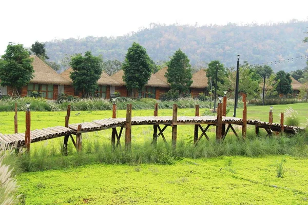 Bridge over a cannal in countryside , Thailand — Stock Photo, Image